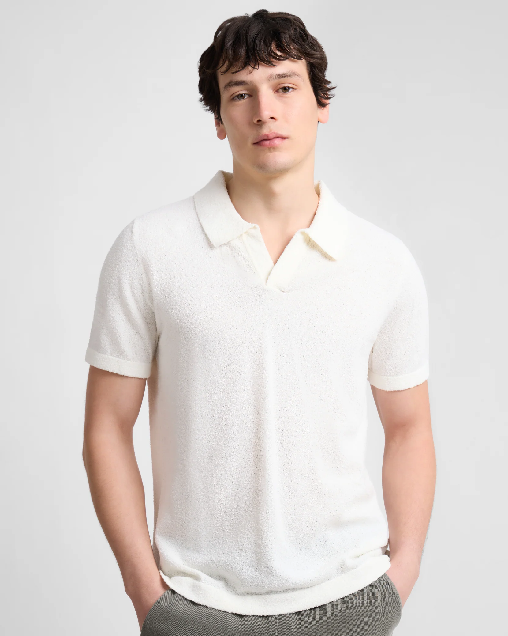 Boucle Knit Johnny Polo - Image 3