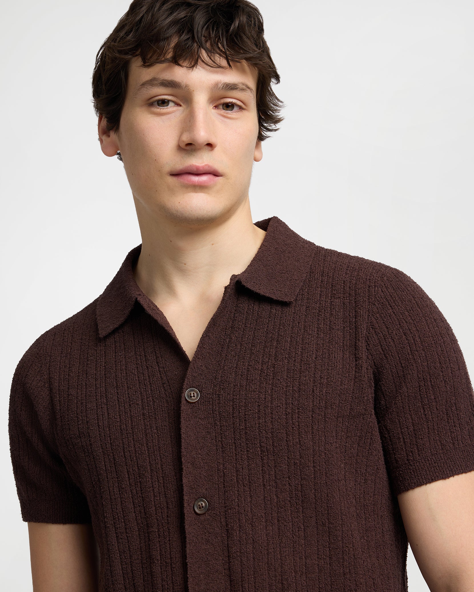 Boucle Rib Button Up Shirt - Image 5