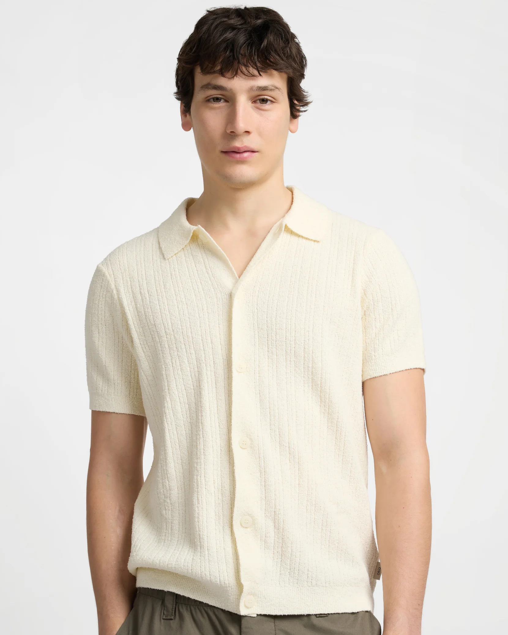 Boucle Rib Button Up Shirt - Image 3