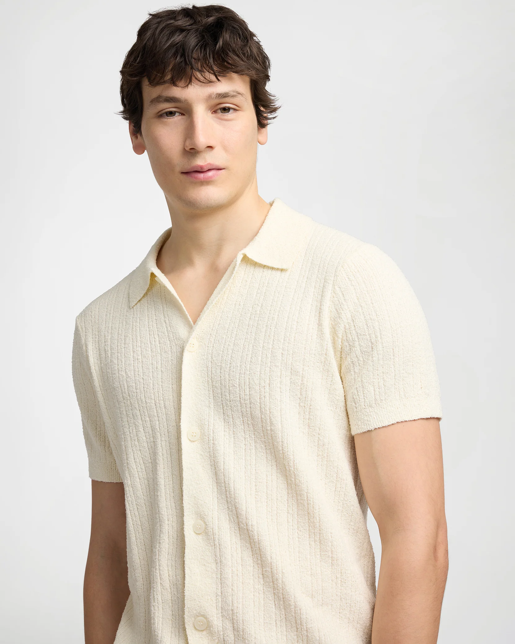 Boucle Rib Button Up Shirt - Image 5