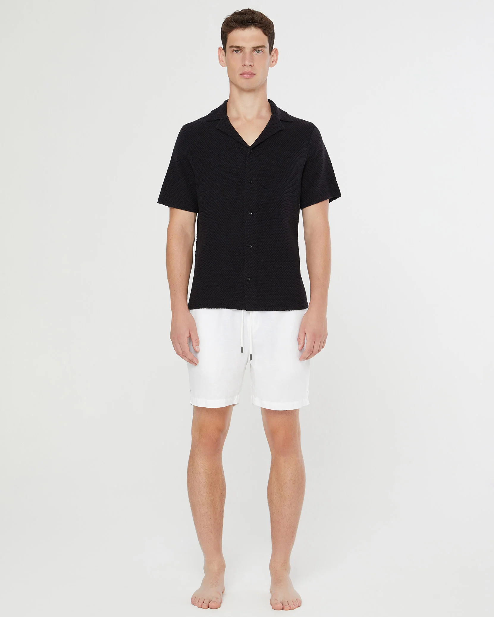 Cotton Textured Camp Shirt - Image 4