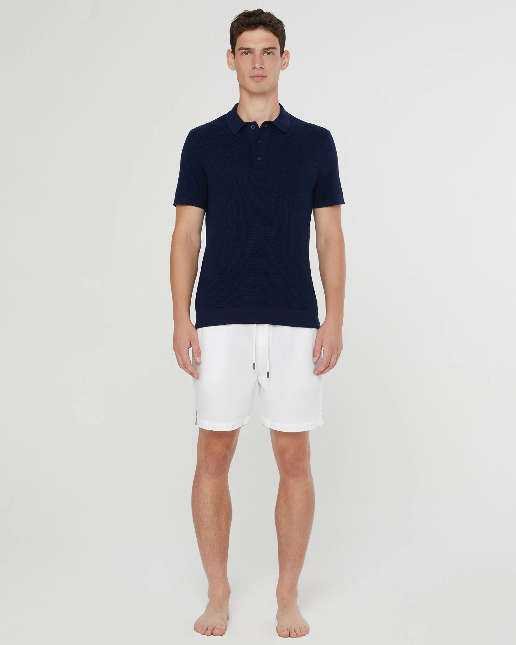 Cotton Textured Knit Polo - Image 4