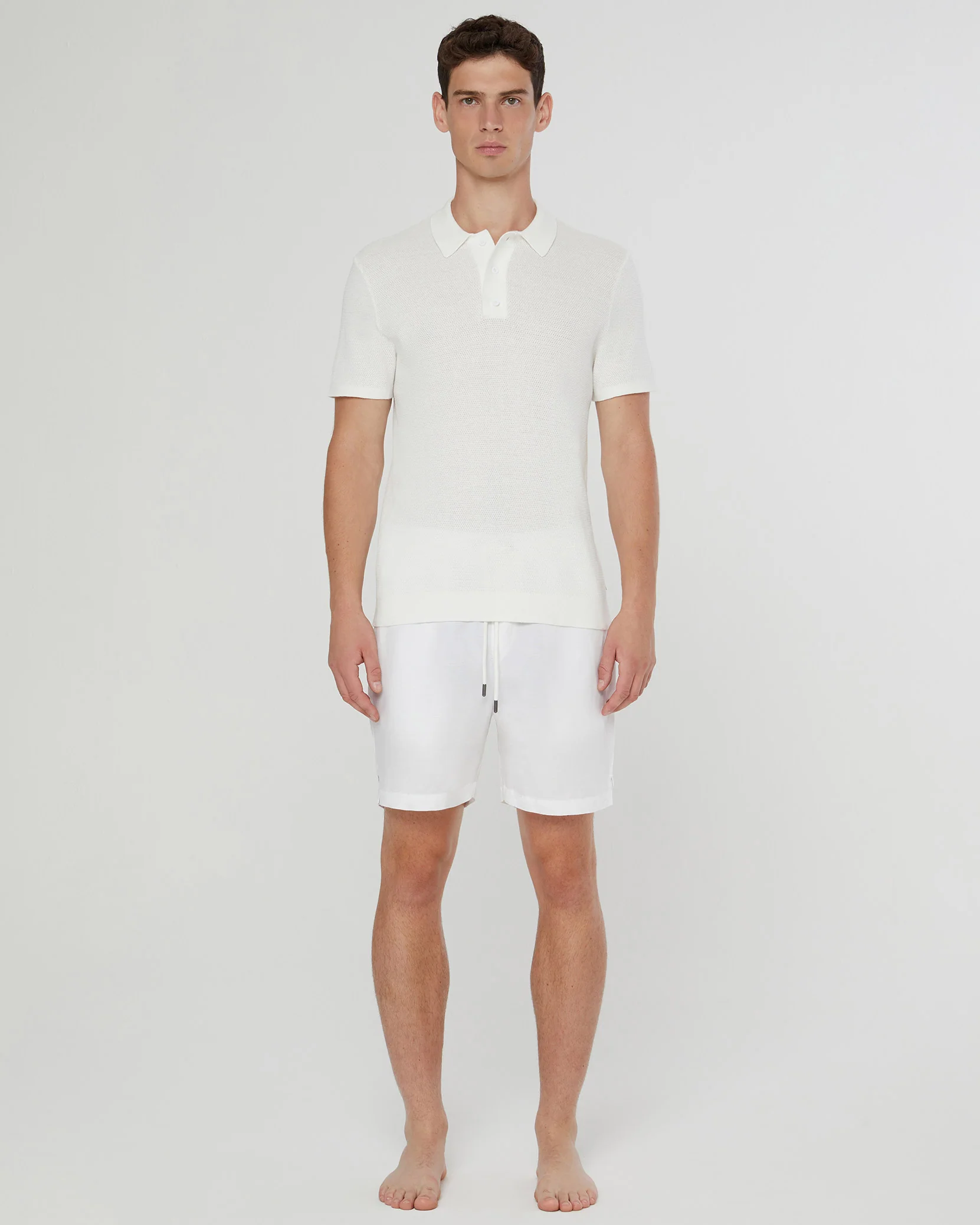 Cotton Textured Knit Polo - Image 4