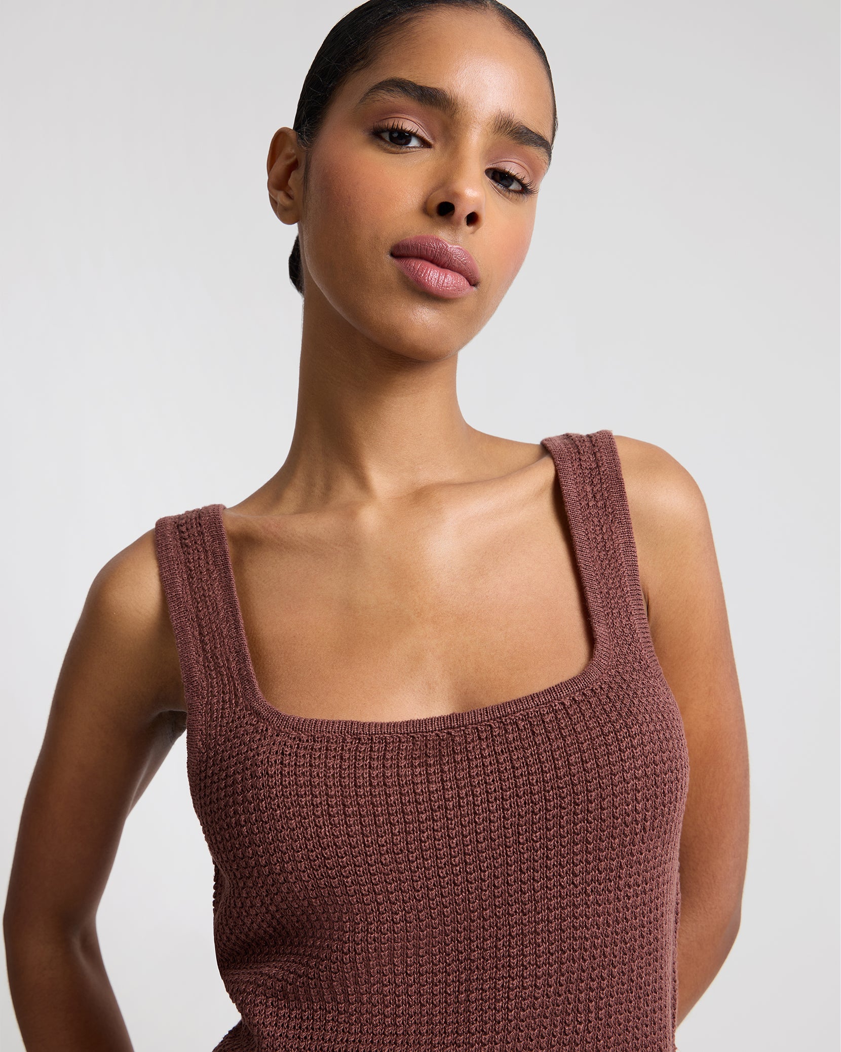 Knit Square Neck Tank - Image 4