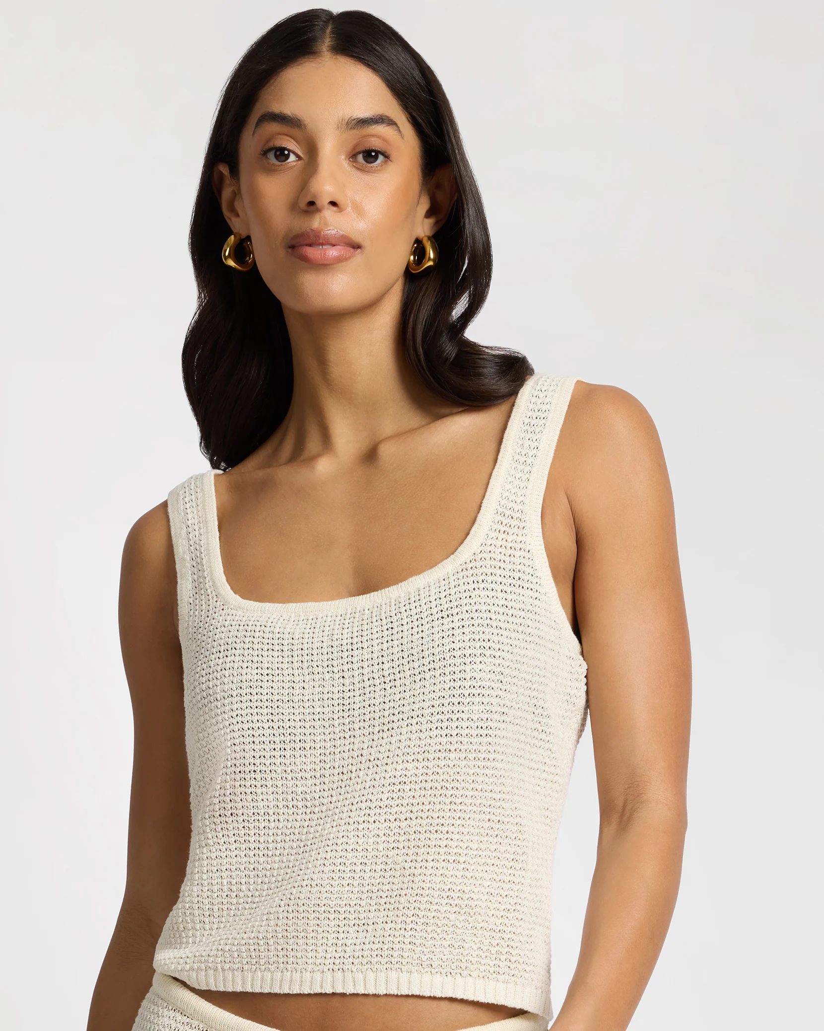 Swatch Knit Square Neck Tank Top