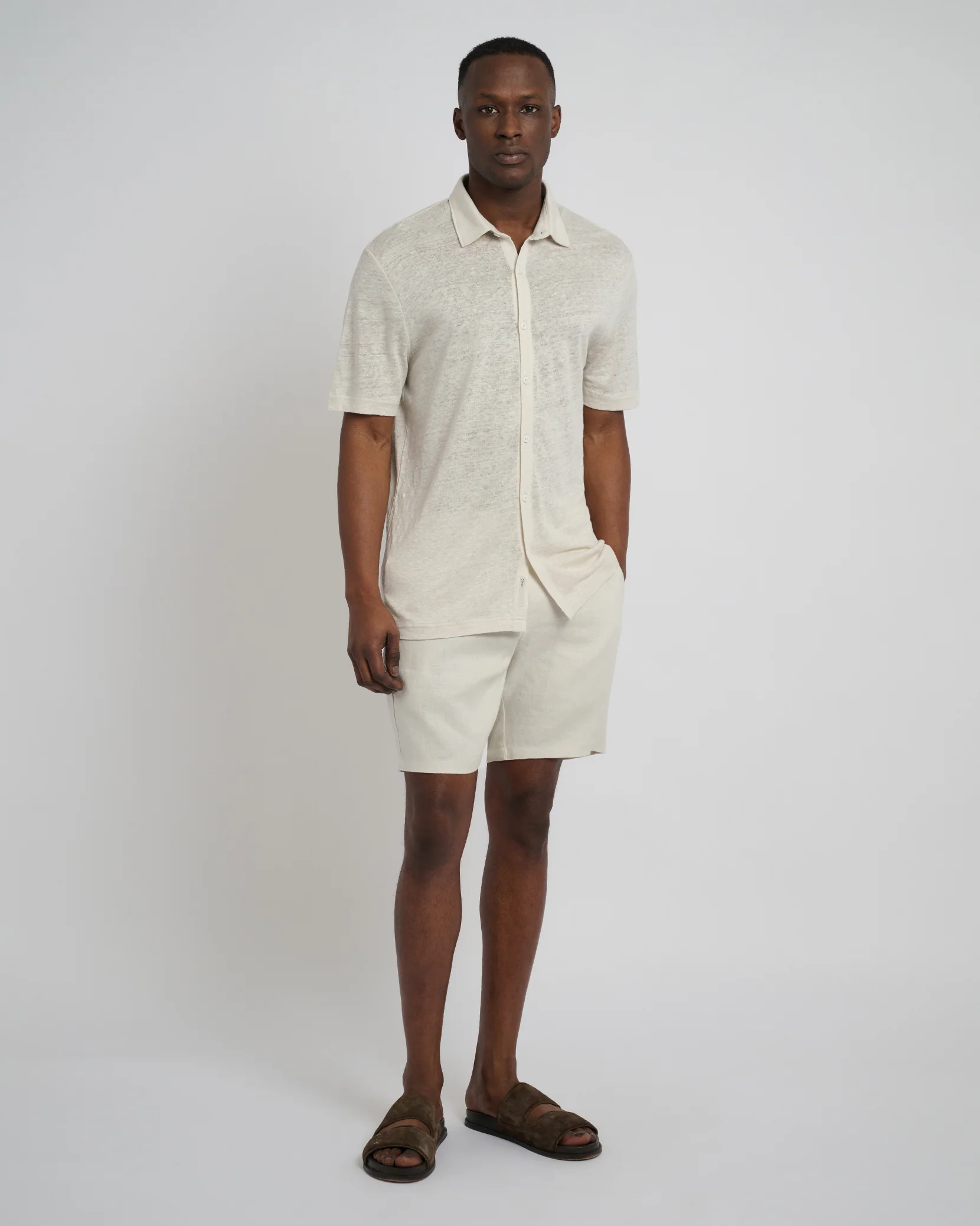 Linen Fixed-Waist Short - Image 5