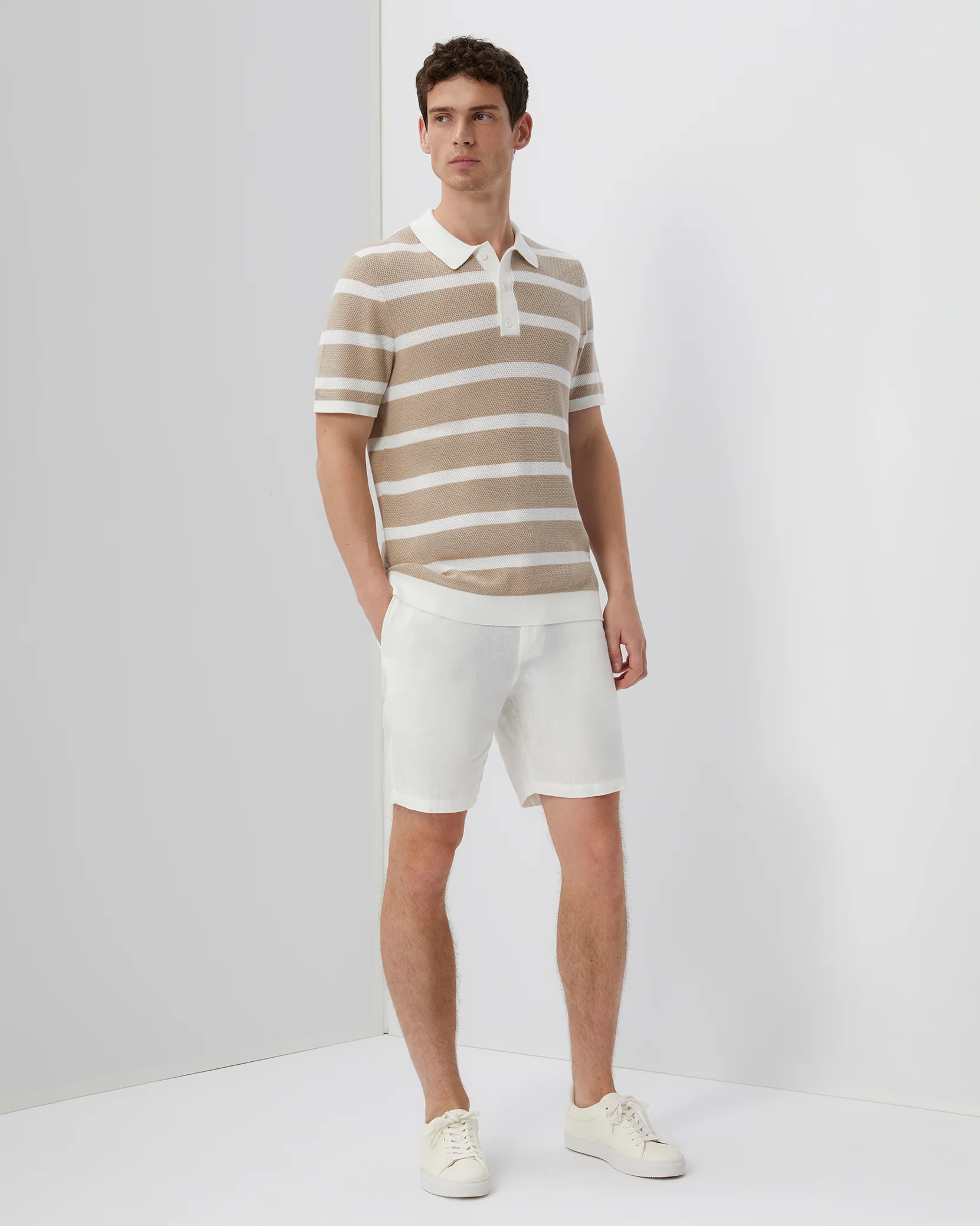 Linen Fixed-Waist Short - Image 4