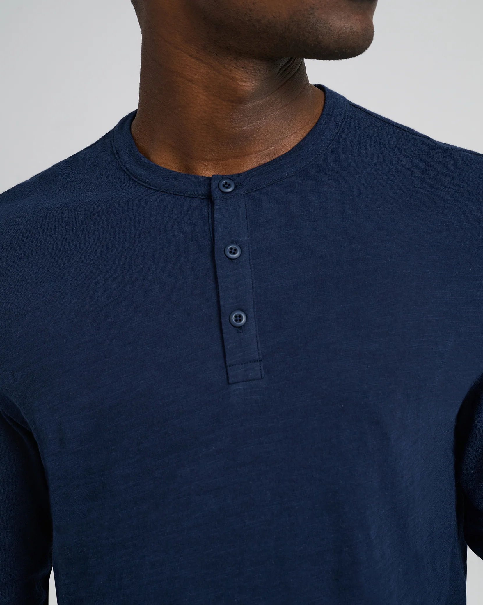 Long Sleeve Slub Henley - Image 3