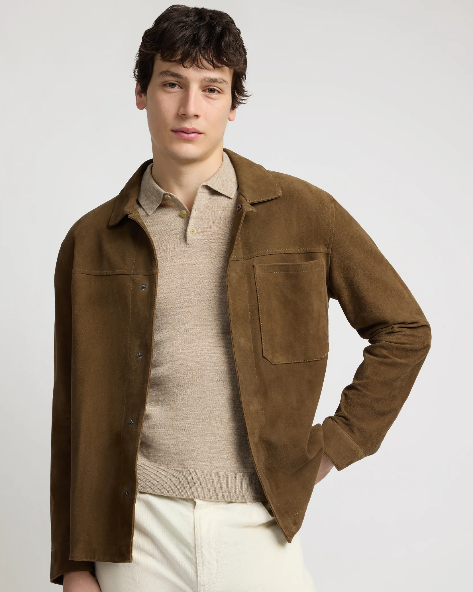 Suede Work Overshirt - Image 3